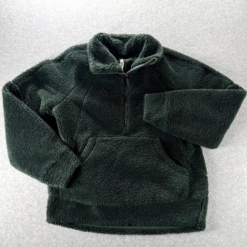 Lululemon Scuba Fuzzy Cozy Womens XS/S Sweater GreenvOversized Funnel Neck